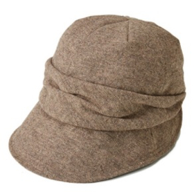 小顔魅せ耳まですっぽり帽子 ブラウン
