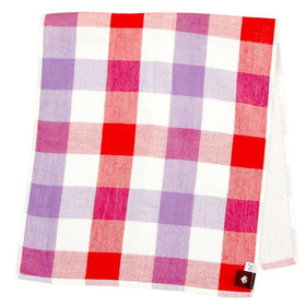 プリスAg+キッチンタオルチェック(約34ｃｍ&times;80ｃｍ) レッ