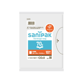 サニパックポリ袋 nocoo in ハーフサイズ 70L 10枚