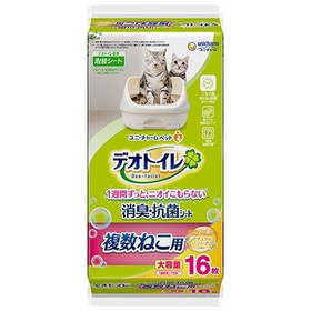 デオトイレ　複数ねこ用　ふんわり香る消臭・抗菌シート　ナチュラル