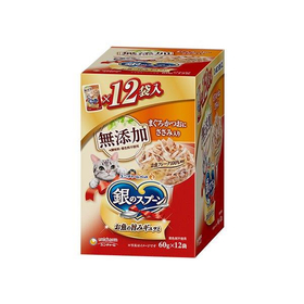 銀のスプーン　パウチ　無添加　まぐろ・かつおにささみ入り 60g