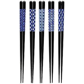 食洗客用箸　藍化粧5P 【カトラリー】