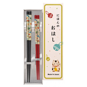 うぐいすトムソン箱　鈴なり招き猫2入　707326 【箸】