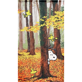 スヌーピーと四季のれん 秋