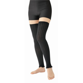 裏起毛ぬくぬくロングウォーマー ブラック