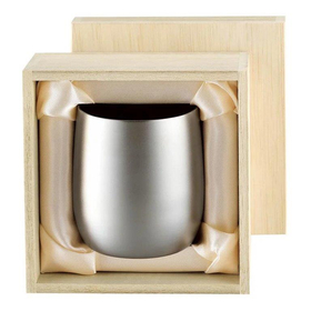 【霞～かすみ～】チタン2重ロックカップ1PC　木箱入 TW-3