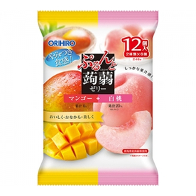 ぷるんと蒟蒻ゼリーパウチ　マンゴー＋白桃 240g(20g&times;12