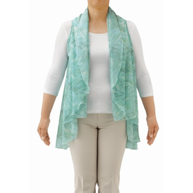 細魅せエアリースカーフベスト ブルーグリーン