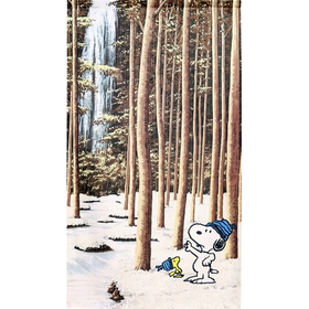 スヌーピーと四季のれん 冬