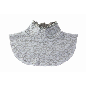 首元綺麗　あったかレースネックカバー ライトグレー