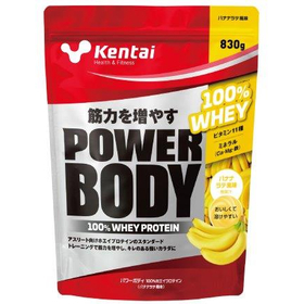 パワーボディ100％ホエイプロテイン バナナラテ風味 830g
