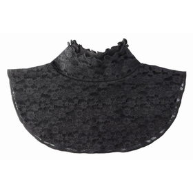 首元綺麗　あったかレースネックカバー ブラック