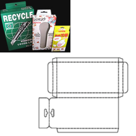 玩具向け｜吊り下げ用ヘッダー付き箱