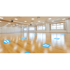 ジム・スタジオの立ち位置を示すフロア誘導シール(床表示) 製品画像