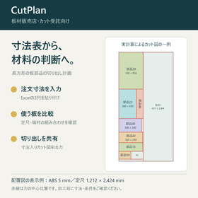 板材カット受託向け板取り計算｜CutPlan