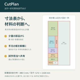試作・研究開発向け板取り計算｜CutPlan