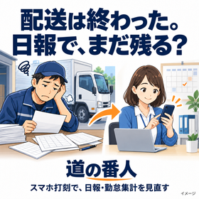 同じ勤怠を二人で記録する手間を減らす『道の番人』