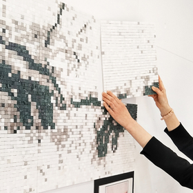 Mural painting mosaic style