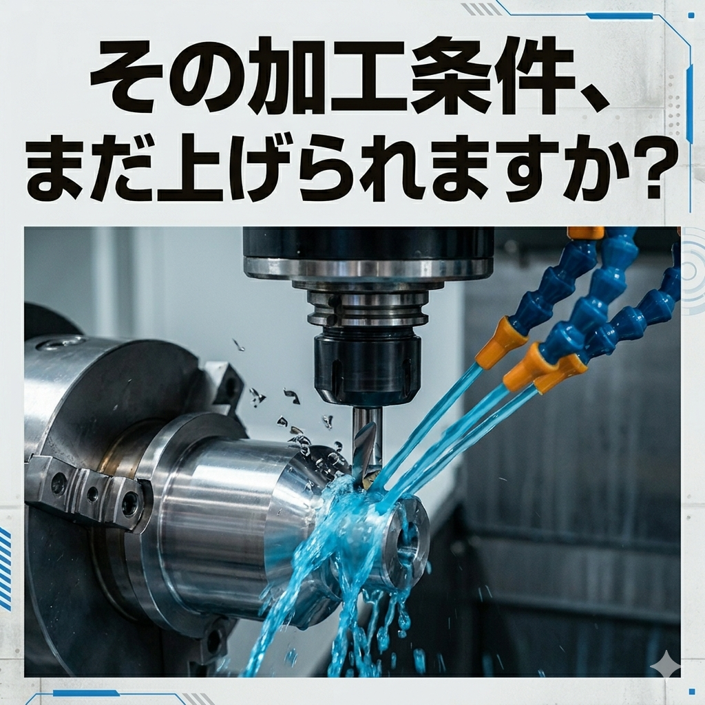 その加工条件、まだ上げられます。 冷却・濡れ性から見直す加工液