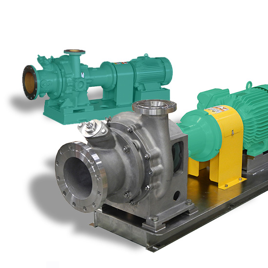 化学工場向け　カッターポンプによる混合促進