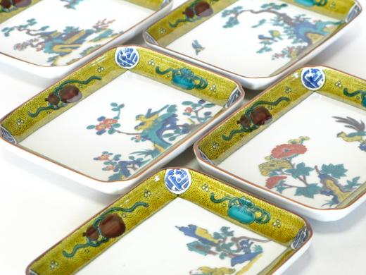 吉田屋古九谷 5.5号角皿揃 鏑木商舗 | イプロスものづくり