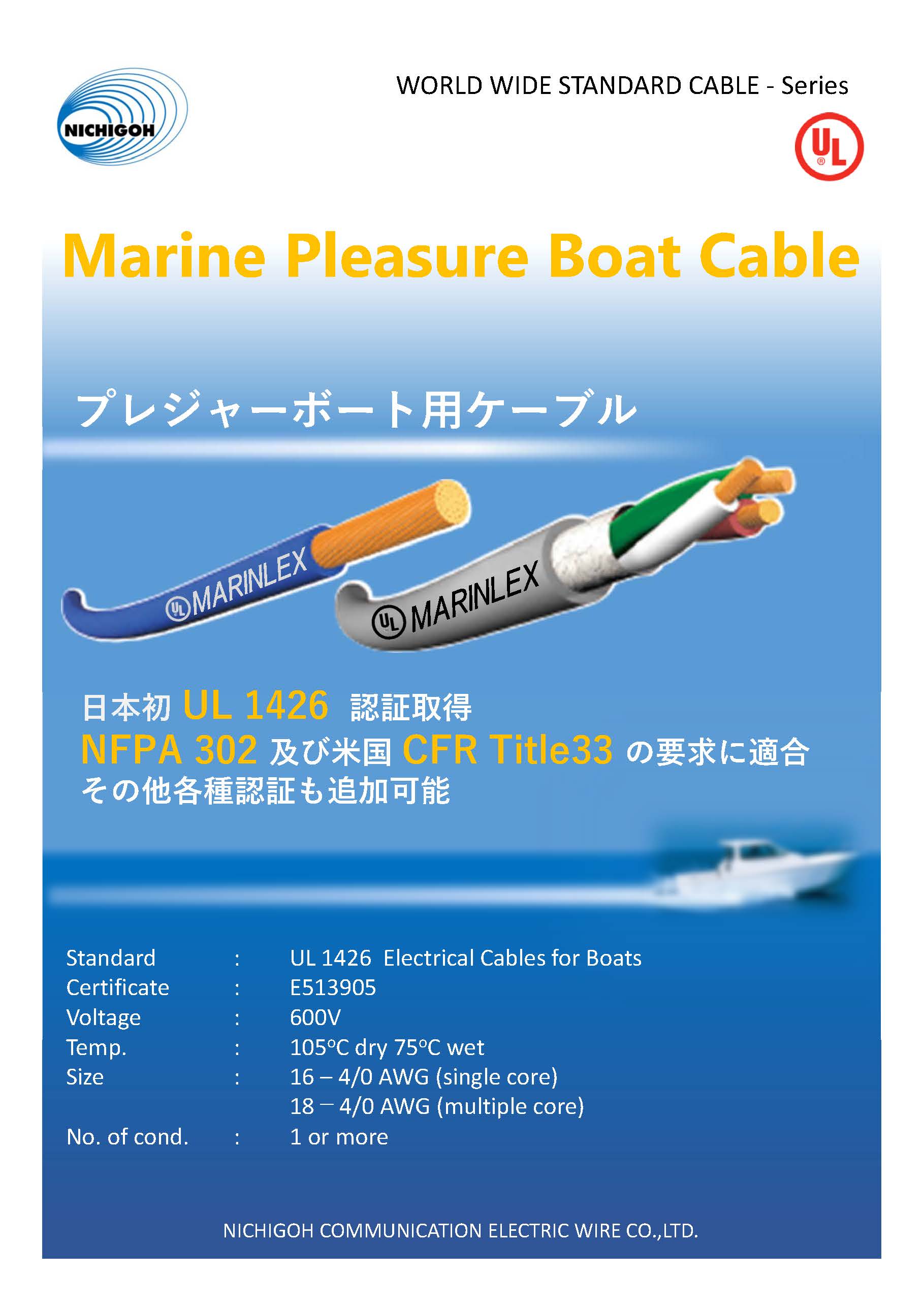 プレジャーボートケーブル