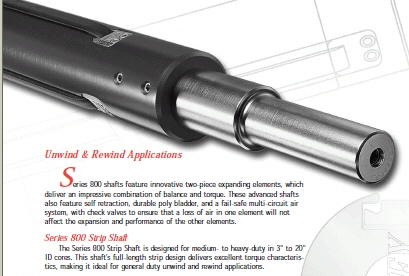 【ラベル印刷向け】巻取り・巻き出し用エアーシャフト