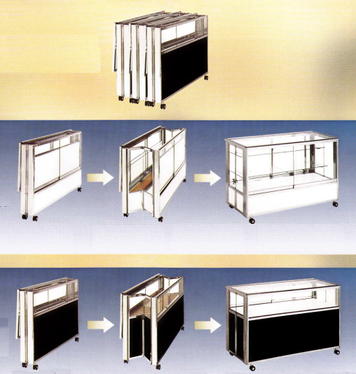 折りたたみショーケース「OREOREII」