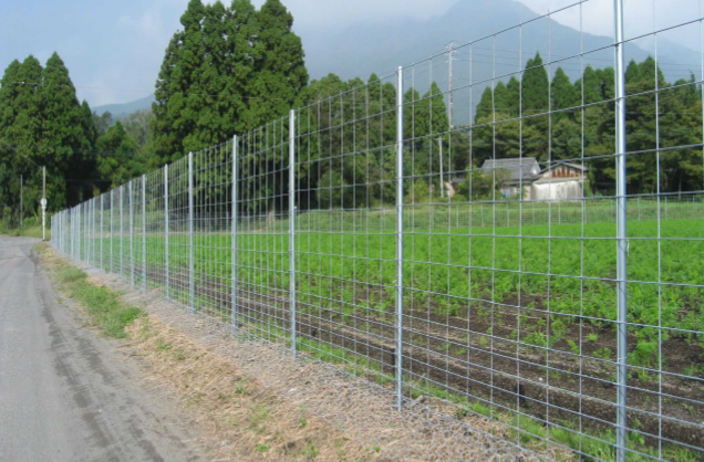 支柱強化サヤ管式 ワイヤーメッシュ柵