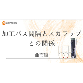 加工パス間隔とスカラップとの関係 曲面編