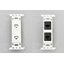 Integrated mounting frame type outlet module CAT6 LAN 2 snap-in terminals