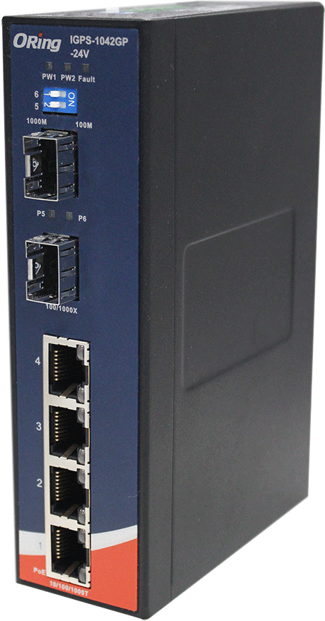 24V/産業用/PoEスイッチングハブ】IGPS-1042GP | データ