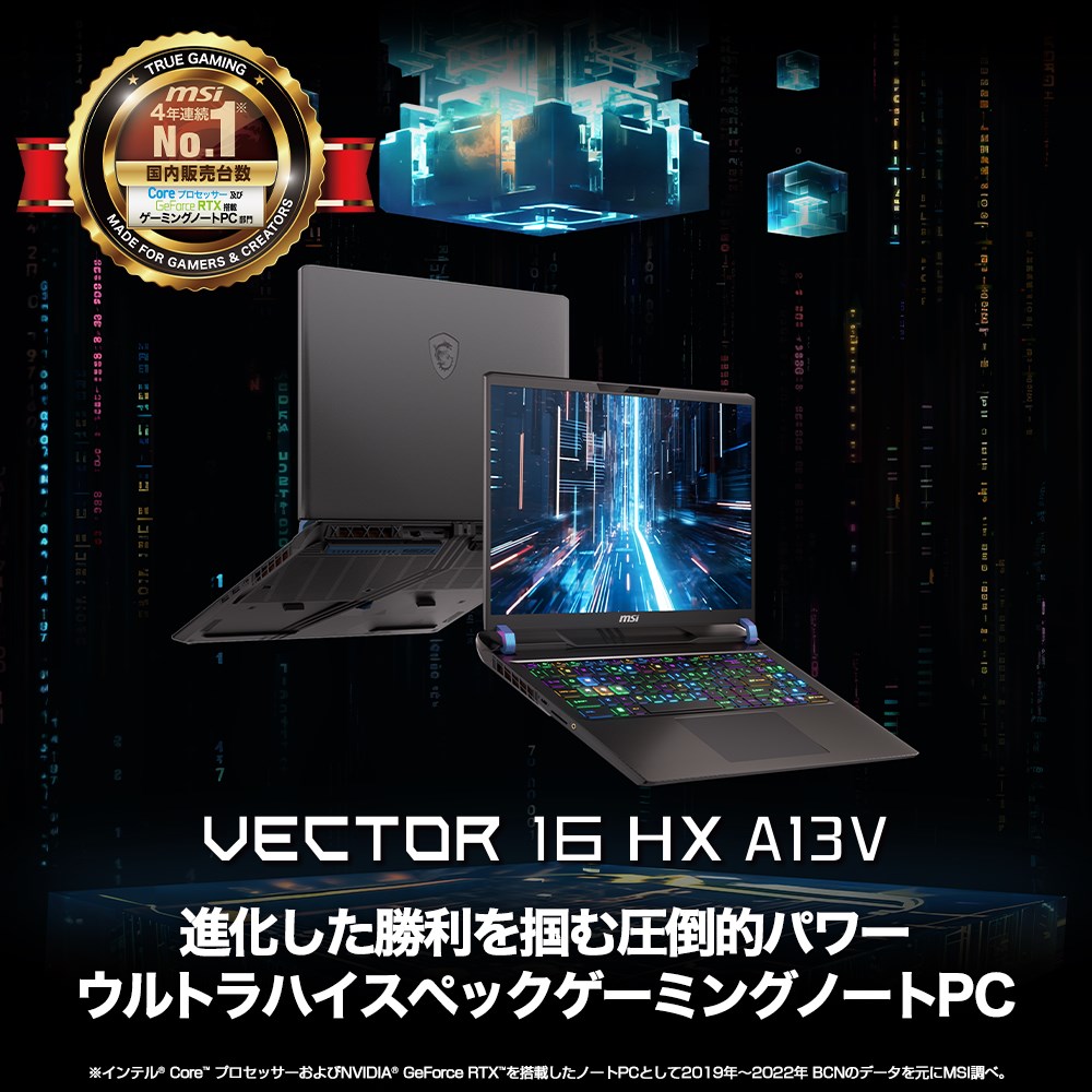 ゲーミングノートPC『Vector 16 HX A13V』 | エムエスアイ