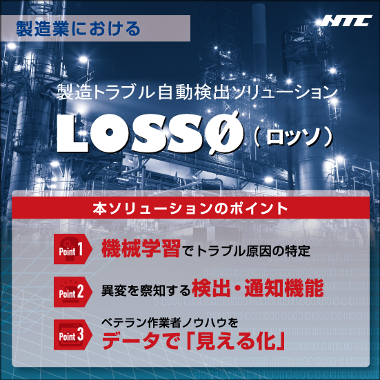 製造トラブル自動検出ソリューション『LOSS０（ロッソ）』