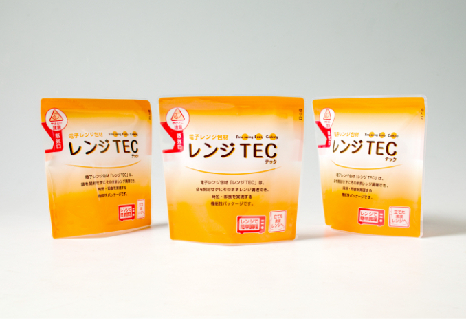 袋を開けずにレンジ調理可能！レトルト食品包装材『レンジTEC』