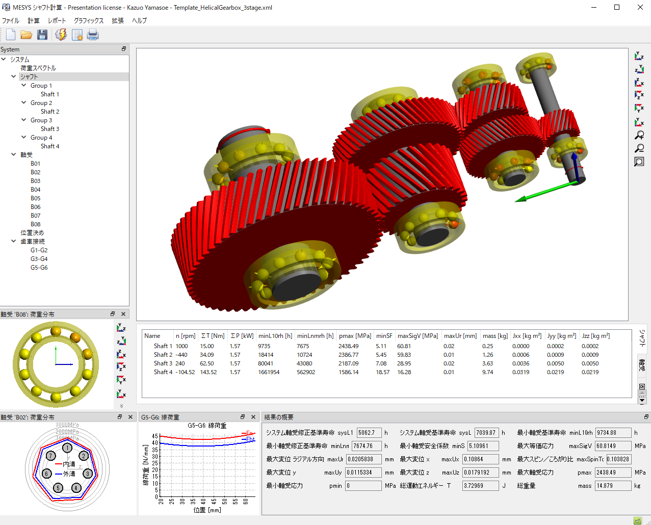 MESYSシャフトシステム設計計算ソフトウエア