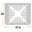 Small heat sink for power semiconductor heat dissipation 47.8 x 40 mm