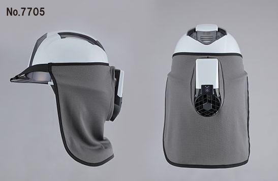 ヘルメット取付式送風機『WindyIIIプラス No.7705』 トーヨー