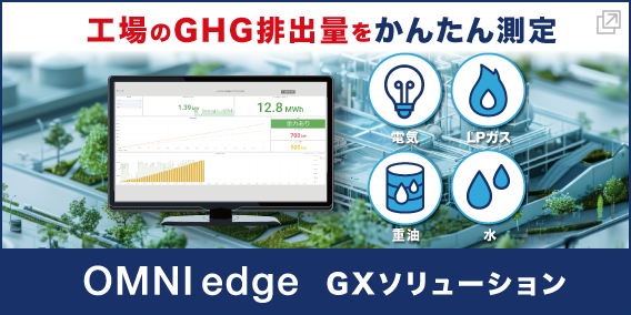 工場のGHG排出量をかんたん見える化『GXソリューション』