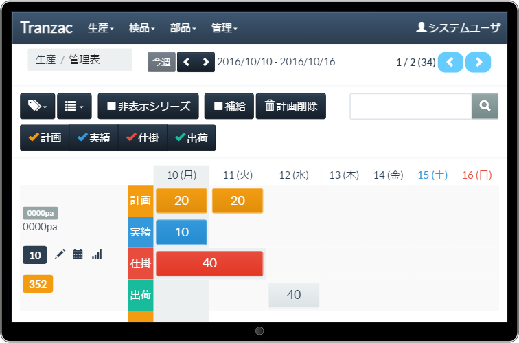 製造実行システム『TRANZAC MES』