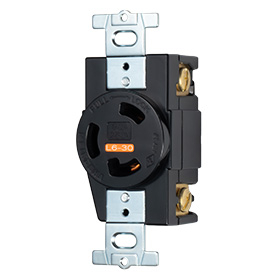 Grounding 2P30A recessed outlet (L6...