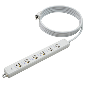 6-port outlet tap with anti-tracking grounding plug