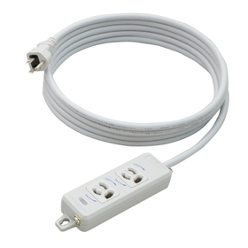 2-port outlet tap with anti-tracking grounding plug