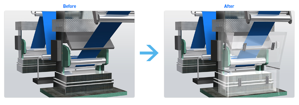 作業環境改善事例｜下方吸引の局所排気装置では排気が不十分だった