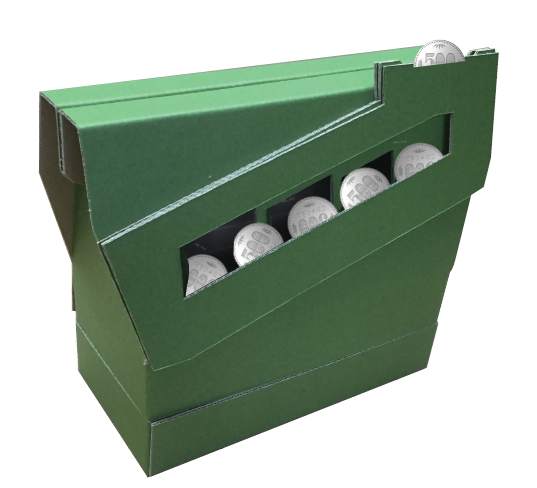 段ボール製　手作り工作シリーズ『ハウス型貯金箱』