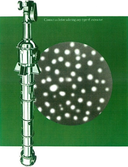 撹拌・混合関連機器『往復回転式 液体連続抽出塔』