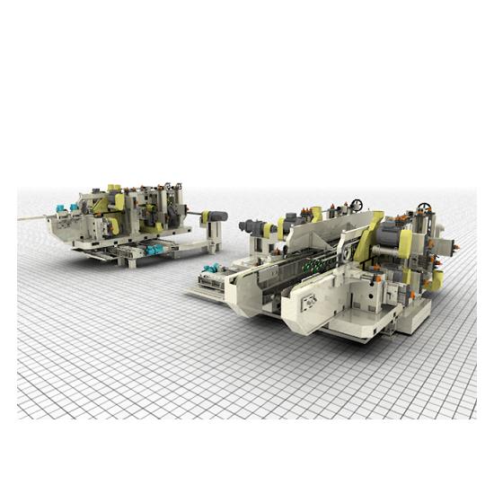 キッチンパネル加工用　瞬間接着機＆ダブルエンドテノーナライン