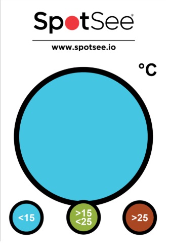 可逆性ラベル　SpotCheck 2-8℃ / 15-25℃