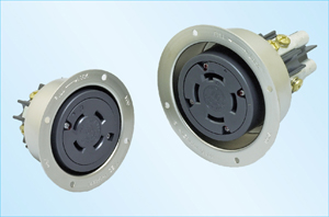 アメリカン電機 フランジインレット 引掛形 3P 100A 250V 圧着端子式 メタルケースタイプ 31025 31065 3P 100A 600V フランジインレット (メタルケース) | アメリカン