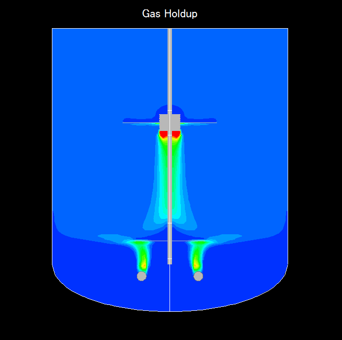 【R-FLOW解析事例】通気撹拌槽ガス吸収反応解析